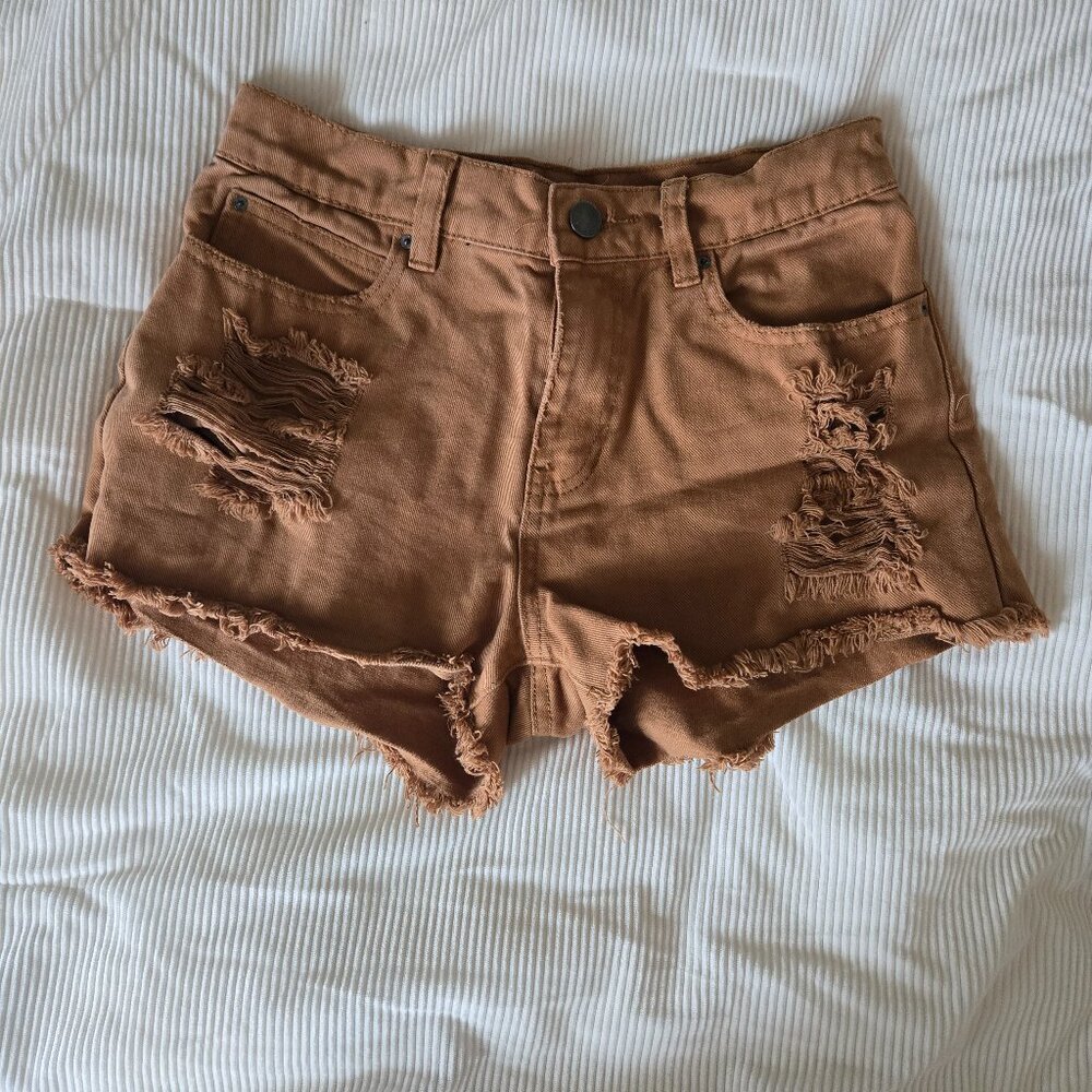 Women's Billabong Tan Jean Shorts - 25